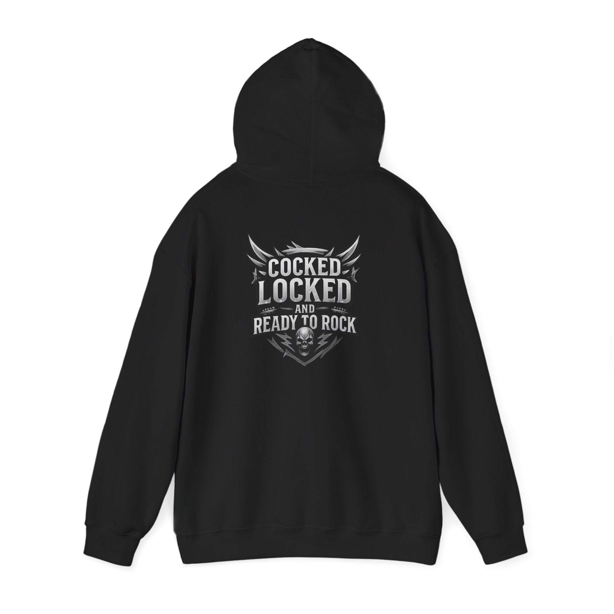 CLARTR hoodie | Cocked Locked and Ready to Rock back graphic hoodie
