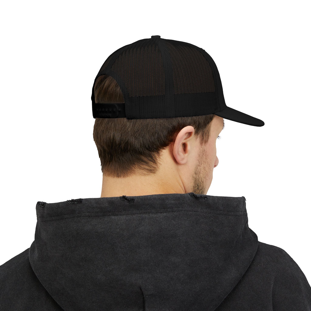 Clartr Snapback Trucker Cap – Distressed Ice White Logo Hat