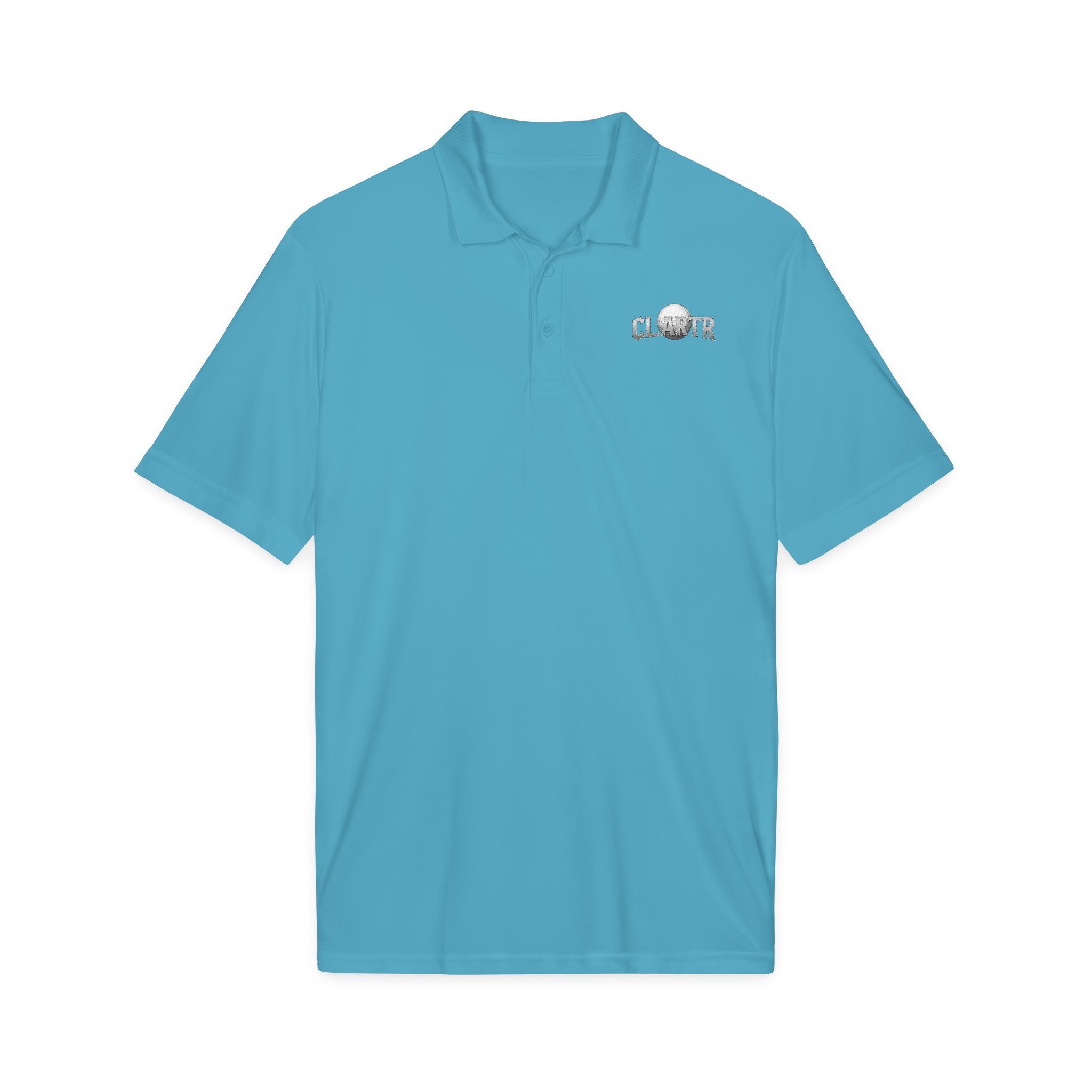 CLARTR unisex Golf Ball Polo — Sport-Tek Performance Polo with Golf Ball Logo