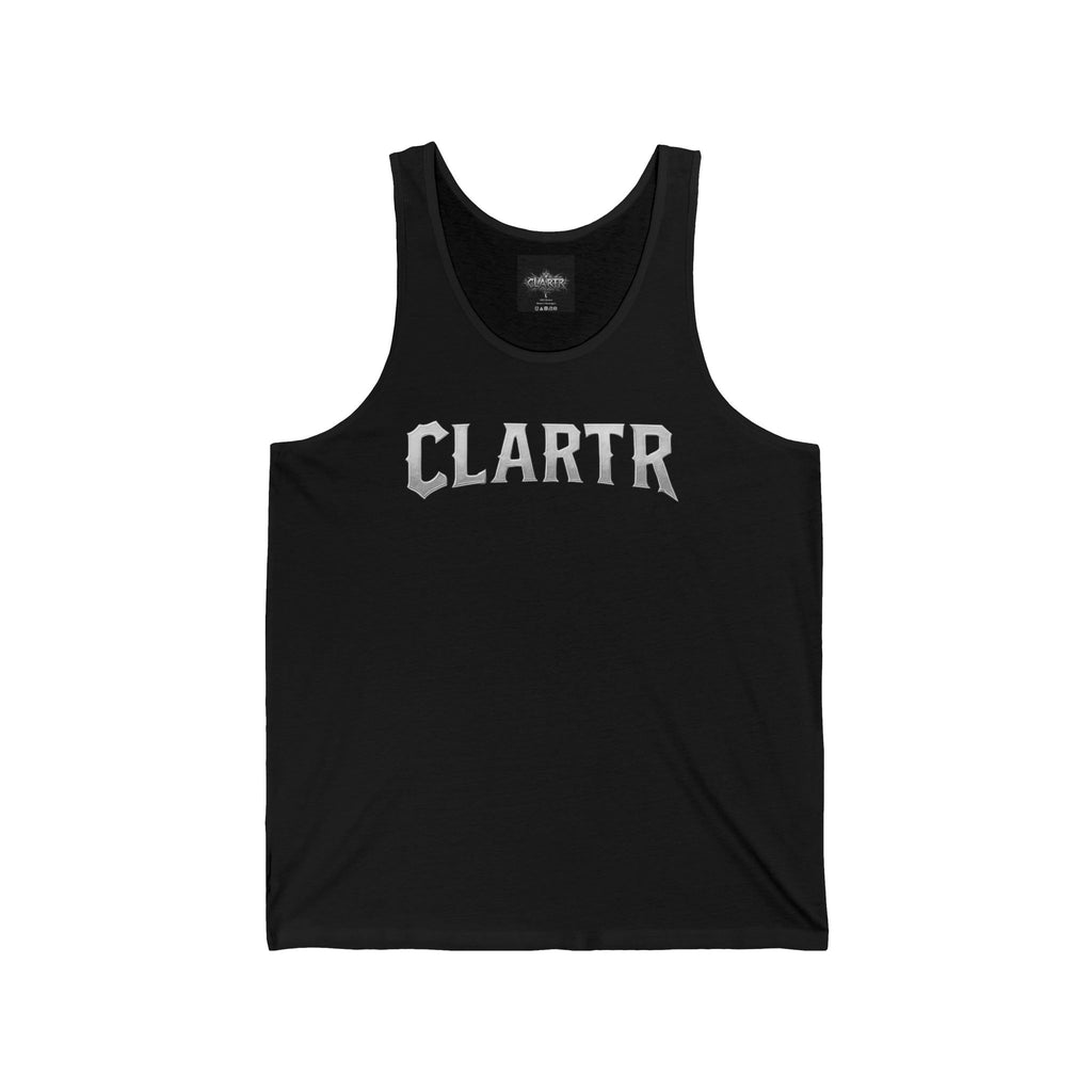 CLARTR Men’s Gothic Tank Top — Vintage Rock Band Style Black Jersey Tank