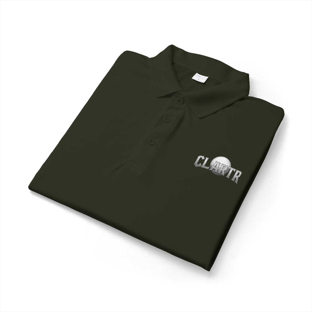 CLARTR unisex Golf Ball Polo — Sport-Tek Performance Polo with Golf Ball Logo